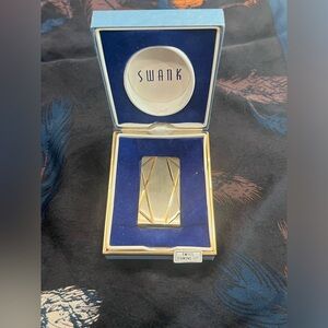 Vintage Swank Men's Money Clip Gold Tone in Case